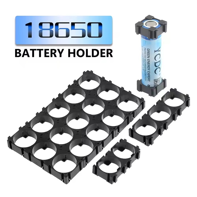 Spot Welder 18650 Battery Pack - 100 ชิ้น ที่ยึดแบตเตอรี่ 18650 ตัวคั่นพลาสติกสำหรับแบตเตอรี่ทรงกระบอก ขาตั้งแบตเตอรี่สำหรับประกอบชุดแบตเตอรี่ลิเธียม