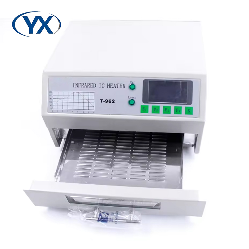 Reflow Oven Pcb T962 - เตาอบรีโฟล PCB แบบตั้งโต๊ะ T962 ใช้ลมร้อนและอินฟราเรด พร้อมสายการประกอบ