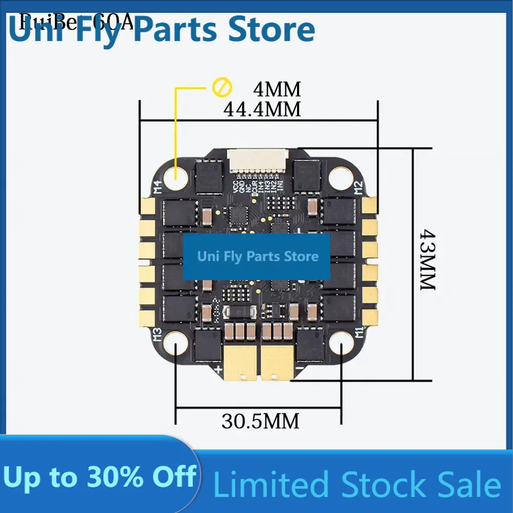 Fpv Flight Controller F7 Stack 60A - ชุดควบคุมการบิน UniFlyJHEMCU F7 Stack F722 แบบคู่