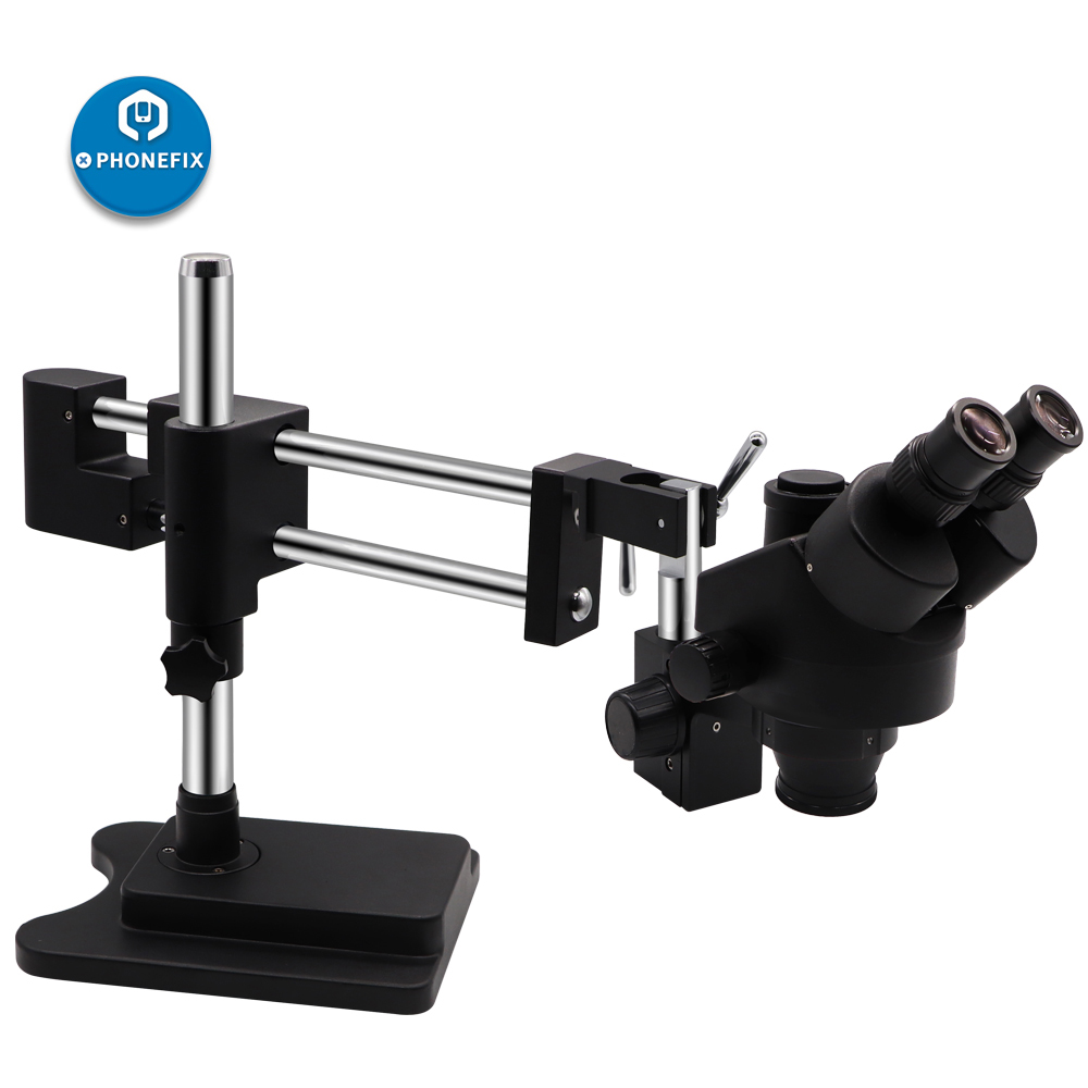 3.5X-90X สีดําคู่กล้องจุลทรรศน - Stereo Trinocular Microscope Pcb บทวิจารณ์และราคา