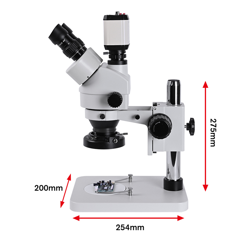 กล้องจุลทรรศน์สเตอริโอเกรดอุตส - Stereo Trinocular Microscope Pcb บทวิจารณ์และราคา