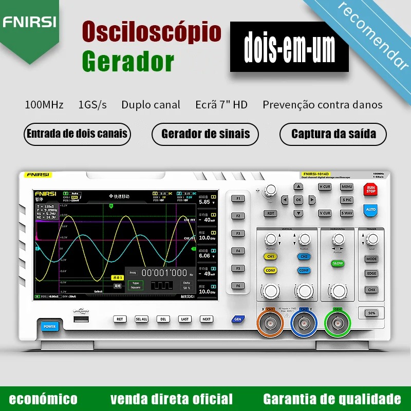 FNIRSI 1014D ออสซิลโลสโคปดิจิต - Digital Storage Oscilloscope 100Mhz บทวิจารณ์และราคา